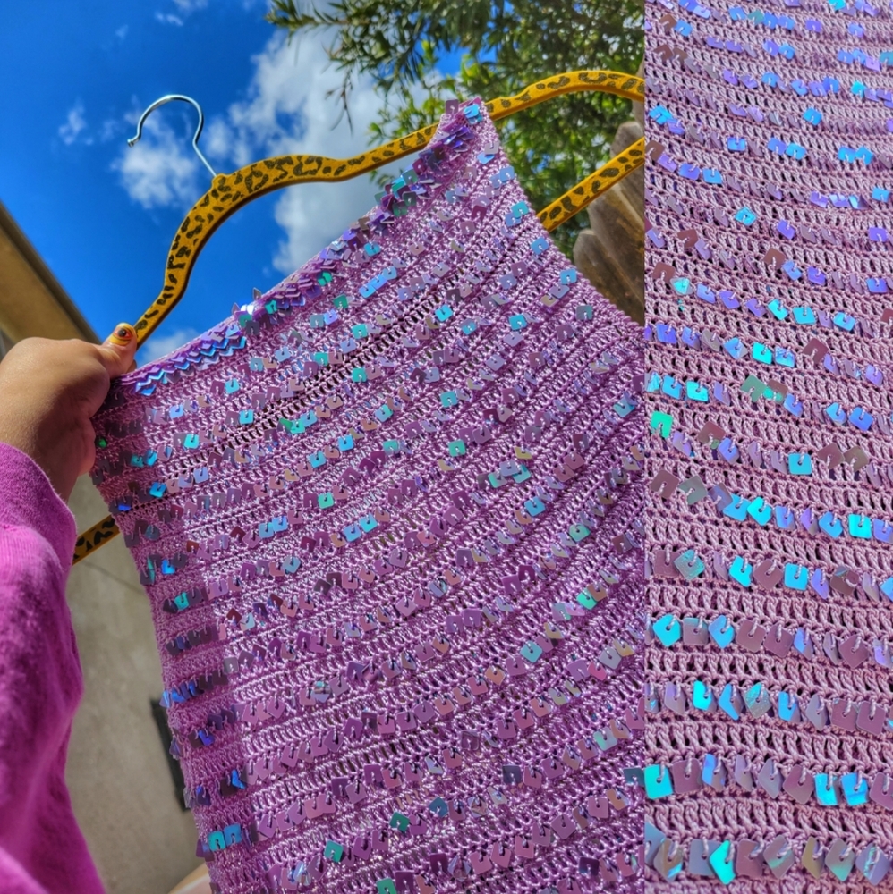 Y2k sequin tank top